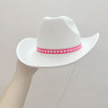 White Color Hat Costume Accessories Western Cowboy Hat Multipurpose Decoration For Kid Girl Costume Cosplay Props Ornament. 