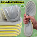 Memory Foam Orthopedic Insoles Shoe Pad Men Women Nano Antibacterial Deodorization Insole Sweat Absorption Running Cushion. 