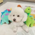 32cm Pet Dog Plush Squeaker Toy Puppy Plush Sound Animal Shape Molar Toys for Small Medium Big Dogs, Dinosaurs. 