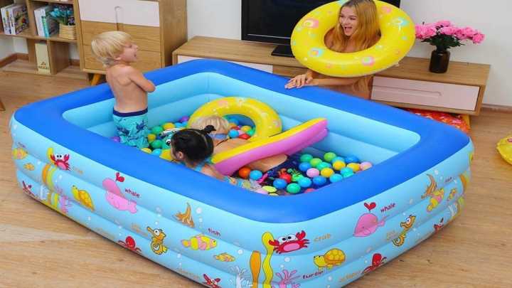 Air Swimming Pool Summer Inflatable Family Kids Bathtub(Size :210X150X60 cm)