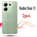 2-Pack Carbon Fiber Matte Back Film for Redmi Note 13 - Translucent Soft Protective Sticker. 