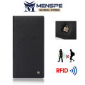 MENSPE RFID Block Long Wallet Solid Color Retro Long Wallet Coin Bag Zipper Clutch Wallets Soft PU Wallet Multi-Card Position ID Credit Cards Holders Coin Bag Business Wallets. 