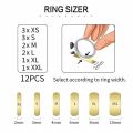 12Pcs 6-Sizes Multipurpose Invisible Clear Ring Size Adjusters Silicone Loose Rings Reducers Non-silp Ring Guard Spacers Rings Jewelry Tools. 
