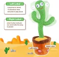 Musical Dancing Talking Green Cactus Toy Tree with 120 Sound Track & Talkback Voice Reply, Soft Fabric with Plastic Toy for Toddler Baby Children Kids 2 3 4 5 6 Year Old Boy Girl. 