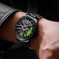 【ZIME】Watch for Men Sports Watch 3D Car Wheel Stainless Steel Band Wristwatches Male Quartz Clock Jam Tangan Lelaki. 