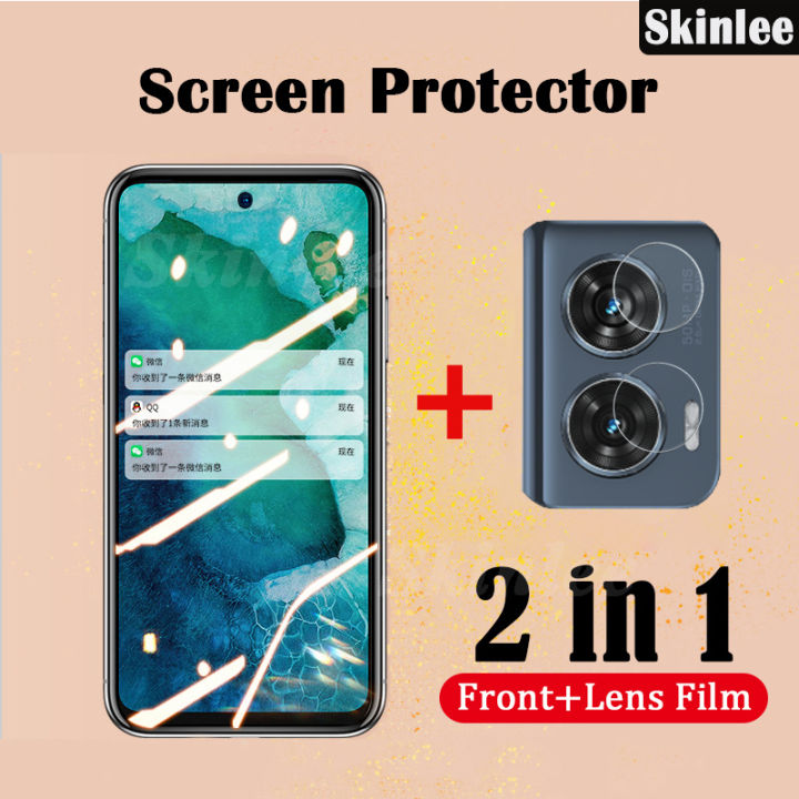 2 In 1 for Motorola Moto Edge 50 Fusion Screen Protector Tempered Glass Film + For Moto Edge 50 Fusion Lens Protector Glass Film（Moto Edge 50 Fusion 5G）