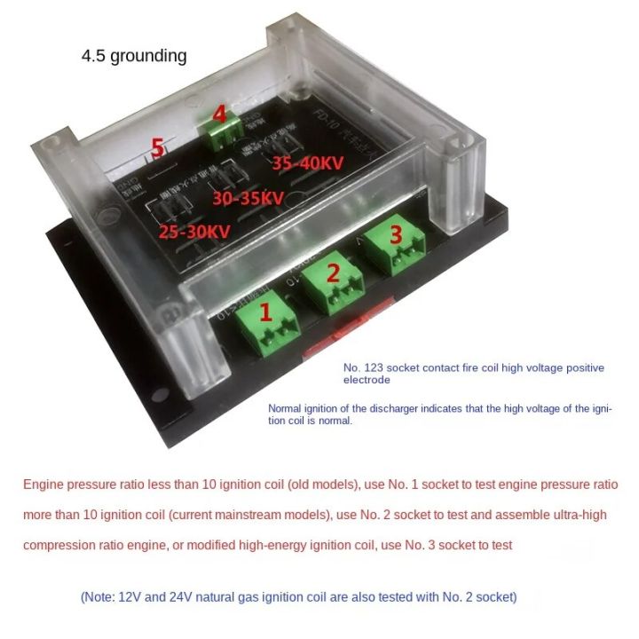 FD-10 Automobile Ignition Coil Flashover Performance Detector Discharger Leakage Detection High Voltage Tester