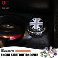 Interior Accessories Car Stickers For Mini Cooper R55 R56 R57 R58 R59 R60 R61 Car-Styling Start Button Sticker Metal Decoration-(gray jack). 