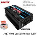 KOGEEK Real 300W Modified Sine Wave Inverter High Frequency 4000W Peak Power Watt Power Inverter DC 12V to AC 220V Converter Car Power Charger Inverter with 2.1A Dual USB Port Batte-ry Clips Display Screen. 