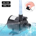DC 12V Brushless Solar Water Pump Kit Time Control Solar Controller 350L/H Ultra-quiet Submersible Motor Garden Fountain Decor. 