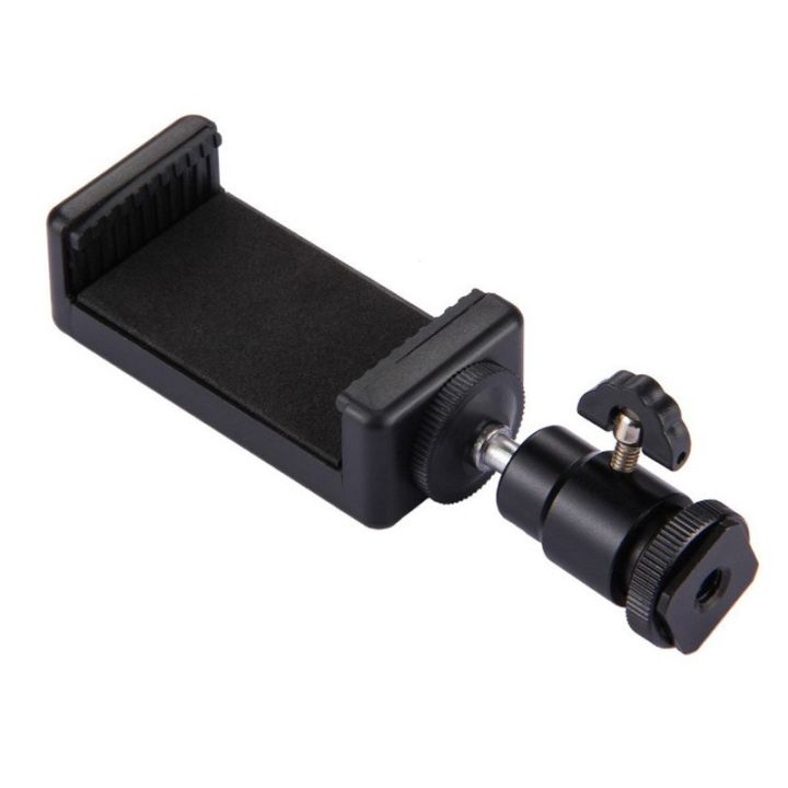 Phone Clip Holder 360 Ball Head Hot Shoe Adapter Mount