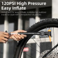 WEST BIKING Portable Bike Pump with Guage 120PSI High Pressure Hand Pump Lightweight Air Inflator for Bike/E-Bike/Motocycle/Cars Fit AV/FV. 