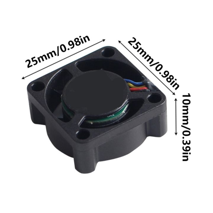 SZSU Double Bearing Fan 5V 0.22A 2510 15500RPM Extruder Hotend Coolers ...