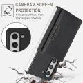 New arrival- Kalebol Strong Magnetic MagSafe Tri-Fold Wallet Side Sticker Leather Phone Case For Samsung Galaxy Z Flip6/Samsung Galaxy S24 Ultra 5G/Samsung Galaxy Z Fold6/Samsung Galaxy S25 Ultra 5G/Samsung Galaxy Z Fold. 