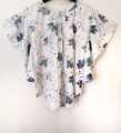 Women's Butterfly Sleeve Top in Turquoise Blue Color. 