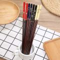 Durable Healthy Reusable Restaurant Cooking Japanese Wood Cherry Pattern Dinnerware Tableware Sushi Chopsticks Wooden Chopsticks. 