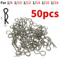 50pcs 1/8 1/10 1/12 1/14 1/16 1/18 Rc Car Body R Clips Bodyshell Pin Metal Body Clip Pin Buggy Truck Accessories. 