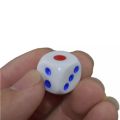 1PCS Dices 12mm Plastic White Gaming Dice Standard Six Sided Decider Birthday Parties Board Game Leisure and entertainment. 