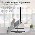 Ergonomic Laptop Stand for Desk – ABS + Silicone Adjustable Riser with Ventilated Cooling for Laptops & Tablets (10-15.6"). 