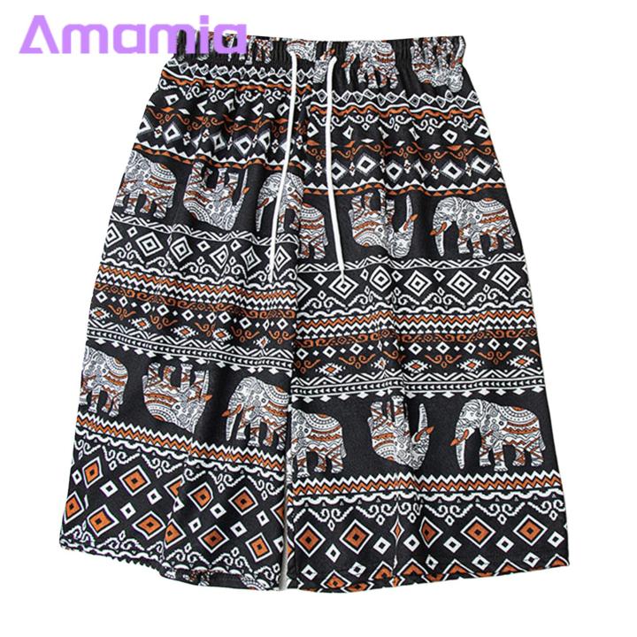 Retro%20Elephant%20Print%20Shorts%20Thailand%20Elephant%20Print%20Summer%20Shorts%20Comfortable%20Vacation%20Beachwear%20for%20Women%20in%20Asia%20Thai%20Elephant%20Pattern%20Shorts%20-%20Image%202