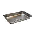 Deep Tray Dish 1/4 15 6" Stainless Steel. 