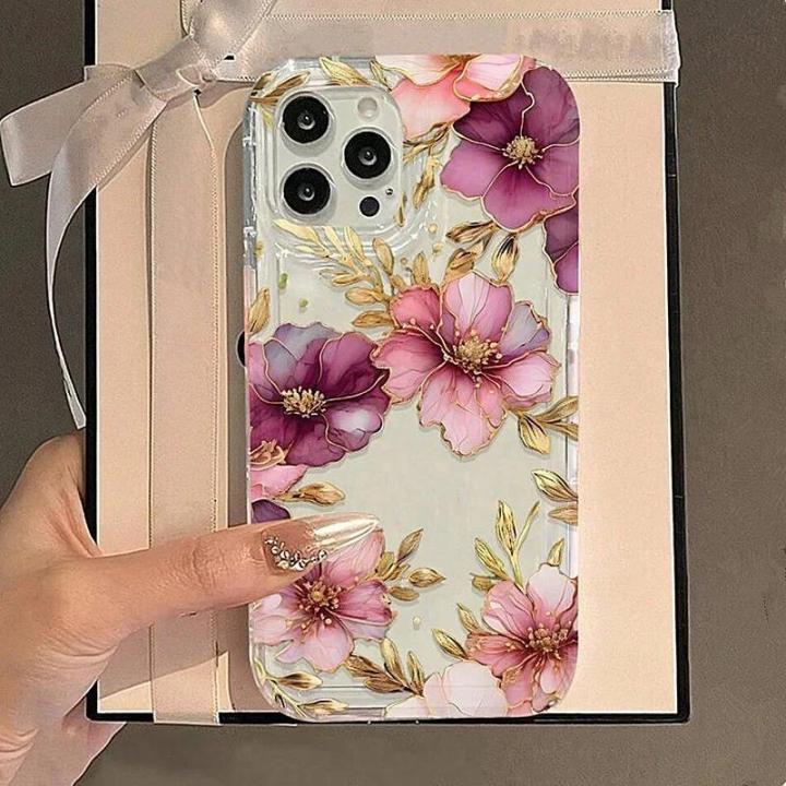Pink%20lily%20Rose%20Flower%20Summer%20Phone%20Case%20for%20iPhone%2013%2011%2012%2014%2015%2016%20Pro%20Max%20XR%20X%20XS%207%208%2015%20Plus%20SE%20Shockproof%20Transparent%20Cover%20-%20Image%204