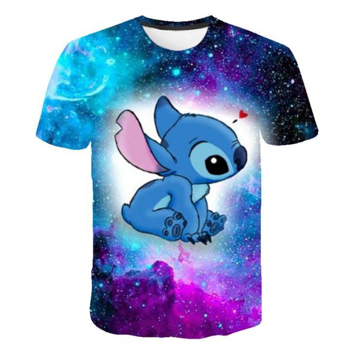 New Summer Children Disney Stitch T-shirt Disney Stitch T Shirt Disney Stitch Anime Cartoons Casual Clothes Kid Girl Boy Top Tee