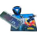 Jedel RGB 4 in 1 Combo pack ( RGB Keyboard / RGB Mouse / RGB Headset/ MousePad ) with 6 months warranty. 