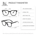 LouisWill Fashion Unisex Glasses Blue Light Blocking Glasses TR90 Vintage Style Square Frame Glasses Clear Lens Glasses Anti-fatigue Glasses Anti-blue Lens Eyes Protection Eyewear For Men Women. 