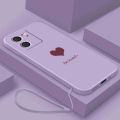 Xiaomi Redmi 13C 12C Luxury Cute Love Heart Casing Matte Liquid Silicon Back TPU Soft Case Cover. 
