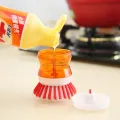 Soap Dispensing Dish Washing Brush - Kitchen Cleaning Brush with Built-In Soap Dispenser for Efficient Dishwashing. 