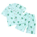 Yfashion 2pcs Children Air-conditioning Homewear Set Cartoon Printing Short Sleeves Tops Shorts Pajamas Suit For Boys Cotton Girls. 