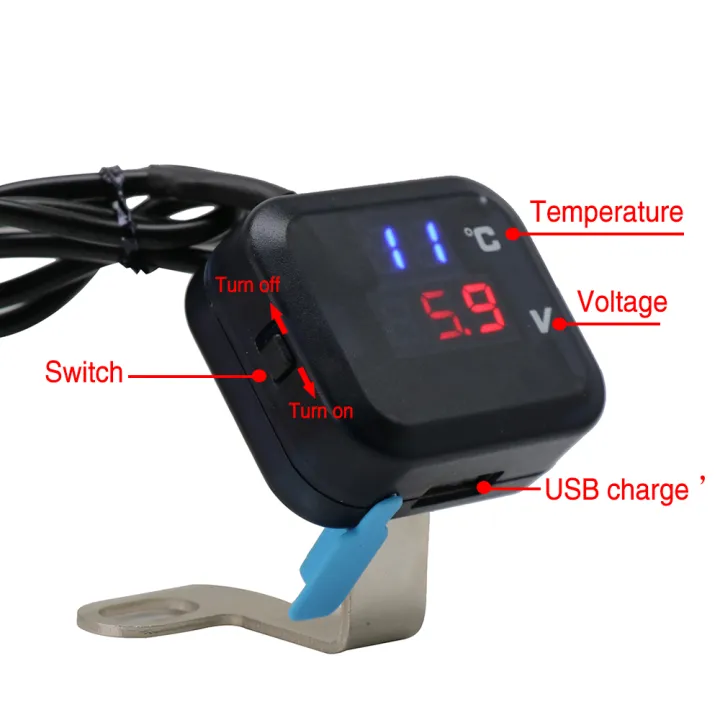 %E3%80%90Miga%20Plaza%E3%80%91ZSDTRP%20Moto%20Universal%20KOSO%20Motorcycle%20Voltmeter%20Temperature%20Voltage%20Display%20Gear%20Indicator%20With%20USB%20Charge%202%20in%201%20-%20Image%204