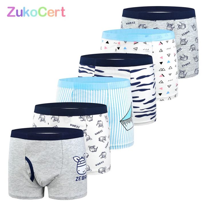 6Pcs/lot teenager kids boys underwear baby boxer briefs soft organic cotton children panties for boy for 2-10years underpants