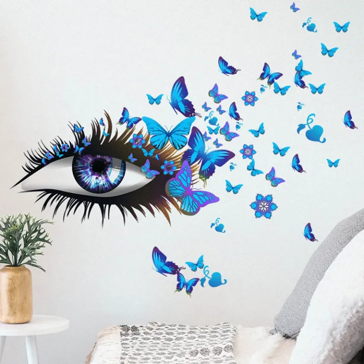 Blue%20Butterflies%20Eye%20Home%20Decoration%20animals%20tree%20bridge%20baby%20children%20bedroom%20room%20decor%20wall%20stickers%20removable%20kids%20nursery%20decal%20Mirror%20Dear%20Wall%20Decoration%20Stickers%20wall%20deco%20-%20Image%205