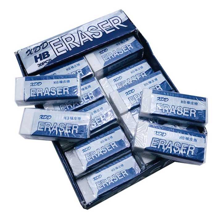 HB eraser-school items- 30 pieces pack
