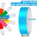 600Pcs Waterproof Hand Bands Neon Wrist Bands for Events Concert Adhesive for Party. 
