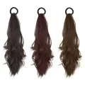 Heat Resistant Ponytail Hairpiece - 50cm Length, Brown/Black Colors. 