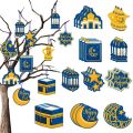 Kareem Hanging Plaques Ramadan Mubarak Decorations for Eid Al fitr Party Supply Eid Mubarak Hanging Decoration Tag Ramadan. 