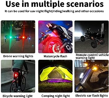 helmet light car light Bike Helmet Warning Lights Safe Helmet USB Rechargeable With 7Colors strobe light for 2LEDS 7colors Warning Rear Light for Motorcycles