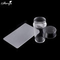 Monja Silicone Nail Art Stamper French Nails Pattern Transfer Uv Gel Polish Stamping Templates Scraper Tool Manicure. 