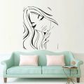 Beauty Salon Wall Stickers Soft Woman Face Wall Decal Home Fashion Decorate Salon Girls Series Wall Murals Newly Murals DIY T-19. 