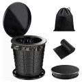 1Set Outdoor Camping Potty and Emergency Mini Toilet Foldable Travel Car Toilet Plastic. 