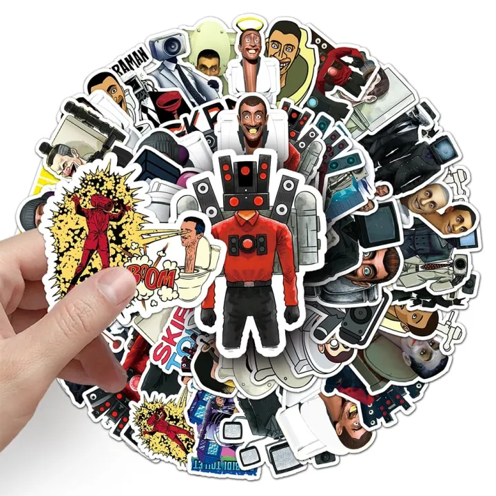 NEW%2010/30/60Pcs%20Funny%20Game%20Skibidi%20Toilet%20Anime%20Stickers%20Graffiti%20Notebook%20Suitcase%20Vinyl%20Waterproof%20Decals%20Sticker%20for%20Kid%20Toy%20Gift%20-%20Image%204