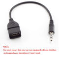 3.5mm jack male to USb Female jack 3.5 male Converter Headphone Earphone Audio Cable Adapter Connector Cord for mp3 4 phone pc. 