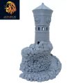3D Printed Watch Tower - Dark Blue Color - PLA - 130mm Height. 