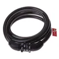 Premium Black Heavy Bicycle 4 Letters Number Lock Combination Coiled Bike Steel Cable Lock Cycling Lock Bicycle Lock Accessories.. 