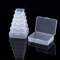 2Pcs Mini Square Boxes Clear Plastic Jewelry Storage Case Container Packaging Box For Earrings Rings Beads Collecting. 