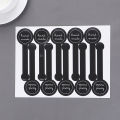 50Pcs "Hand Made" Black Sealing Sticker Packaging Sticker Label DIY Gift Sticker. 