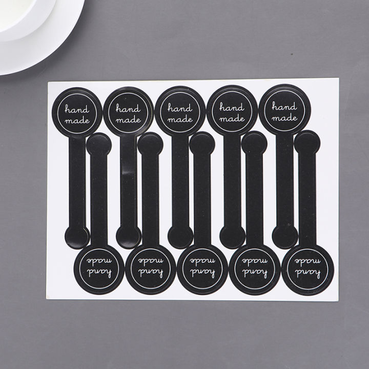 50Pcs%20"Hand%20Made"%20Black%20Sealing%20Sticker%20Packaging%20Sticker%20Label%20DIY%20Gift%20Sticker%20-%20Image%203